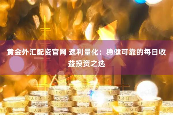 黄金外汇配资官网 速利量化：稳健可靠的每日收益投资之选